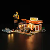 Gas station night illumination