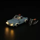 Vehicle headlights shine