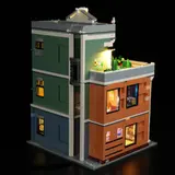 Clinic model rear view, fully lit.