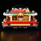 Tram rear with lights.