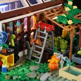 Close-up of greenhouse outdoor utility details.