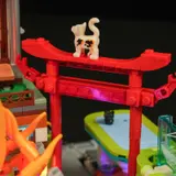 Red Torii gate with cat.