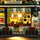 Front interior, newsstand, minifigure.