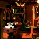 Interior bar scene with illuminated details.