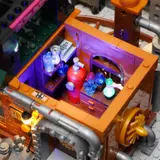 Overhead view of glowing 'Void Lab' interior.