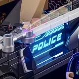'POLICE' text with backlighting.