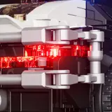 Close-up of red tail lights.