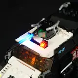 Close-up of roof cannon and beacons.