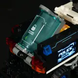 Open rear hatch, translucent container.