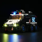 Lumibricks vehicle fully lit in darkness.
