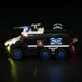 Lit convoy side profile.