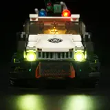 Full frontal view, lit convoy.