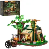 Ranger Camp with tree, tent, and minifigures.