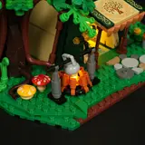 Close-up of illuminated campfire.