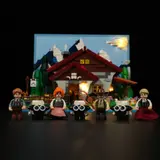 Minifigures and sheep in foreground.