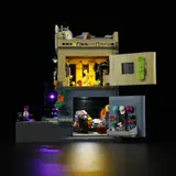 Skate Shop interior revealed with lights.