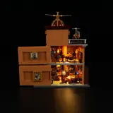 Open rear view of the Steampunk Flying Club interior.