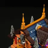 Steampunk roofline details.