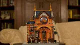 Unlit steampunk shop build.