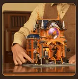 Modular steampunk structure side view.
