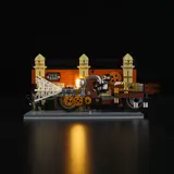 Headlight cutting through dark.