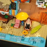 Close-up of the beach leisure zone.