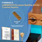 Close-up of a patented Lumibricks wire conduit brick.