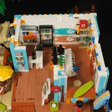 Overhead view of the shop's detailed interior layout.