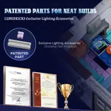 Lumibricks patented parts and certificates.