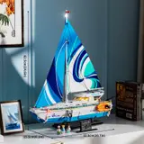 Sailboat with dimension labels.