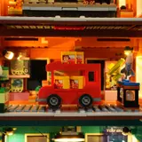 Lit mid-level toy displays.
