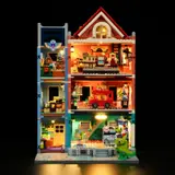 Lit Toy Station interior, rear view.