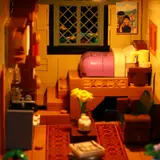 Illuminated domestic space.