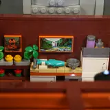 Cabin kitchen interior.