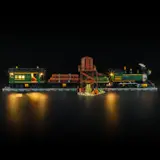 Illuminated Lumibricks Western train and water tower.