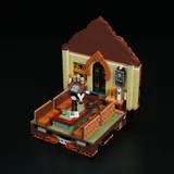 Removable interior module with altar and windows.