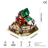 Dimensions diagram of Lumibricks Ranch Duel 14017.
