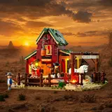 Lumibricks Ranch Duel 14017 at sunset.