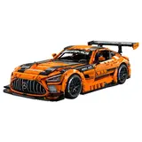 CaDA Mercedes-AMG GT3 C64008W brick model, front view.