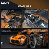 CaDA Mercedes-AMG GT3 C64008W features: gearbox, steering, lights, suspension.