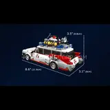 Brick Ghostbusters Ecto-1 car with dimensions.