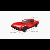 Mould King Corvette model with dimensions.