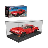 Mould King Corvette Sports Car Model 27034 with packaging and display case.