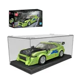Mould King Eclipse GS Green Model Car in display case.