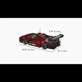 Supercar model dimensions.
