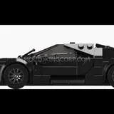 Full side profile of La Voiture Noire