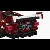 Rear view of racing car