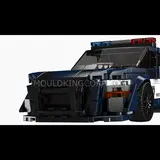 Full side view of the police car model.